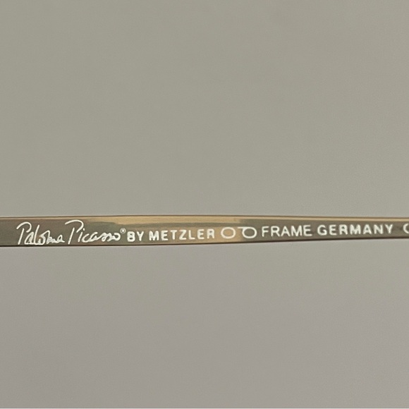 Vintage Paloma Picasso Light Gold Oval Cat Eye Sunglasses - made in Germany - Picture 9 of 13